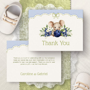 Berry Sweet Blueberry Baby Shower Thank You Card