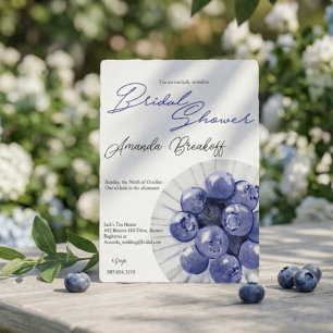 Berry Sweet Blueberry Bridal Shower Invitation