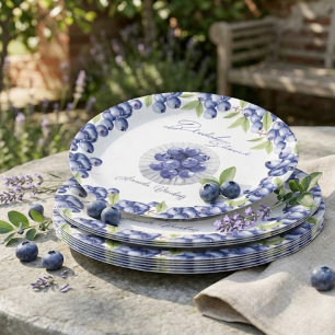 Berry Sweet Blueberry Bridal Shower  Paper Plate