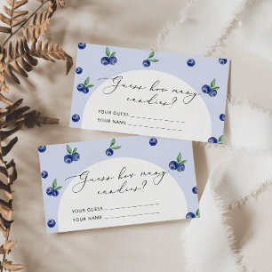 Berry sweet blueberry how many candies in the jar enclosure card