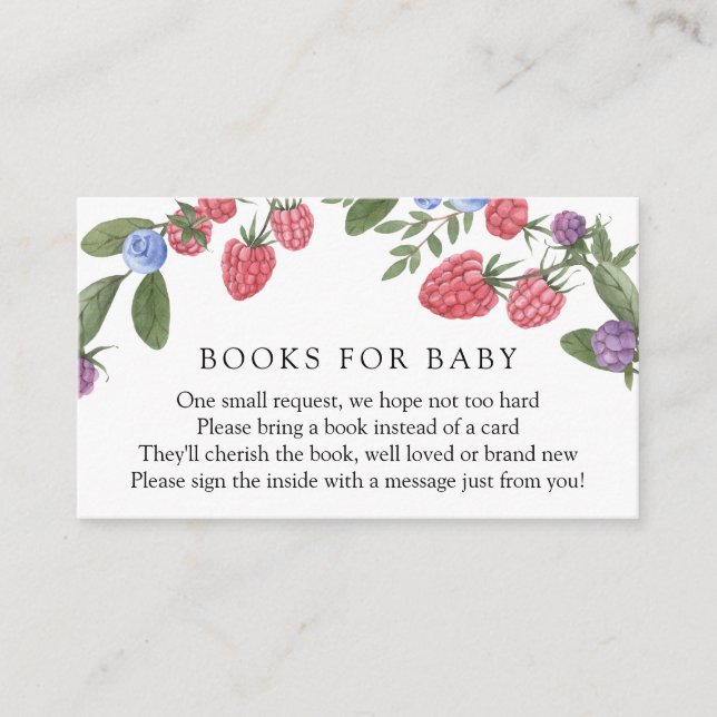 Berry Sweet Books for Baby Enclosure Card (Front)