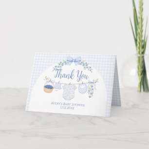 Berry Sweet Boy blueberry Baby Shower Thank You Card