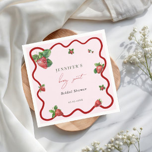 Berry Sweet Bridal Shower Strawberry Napkin