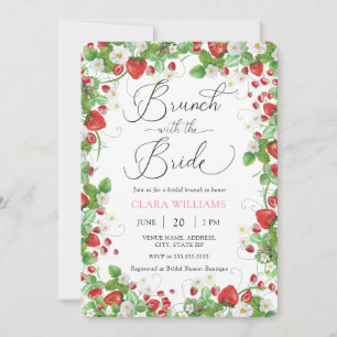Berry Sweet Brunch with Bride Bridal Shower Invitation