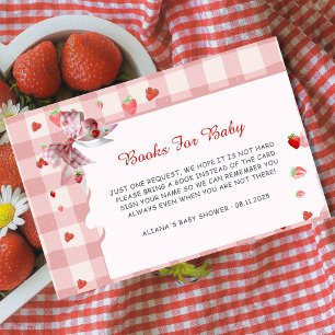 Berry Sweet Chequered Coquette Books for Baby Enclosure Card