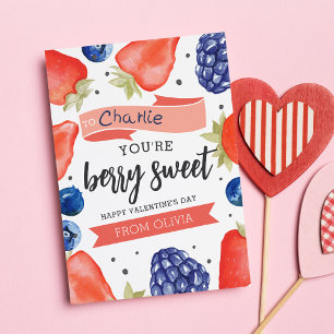 Berry Sweet Classroom Valentine's Day Card