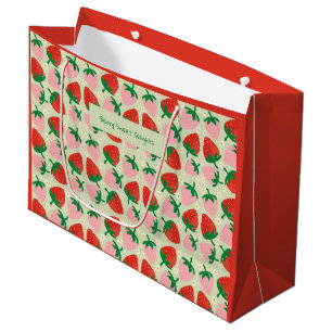 Berry Sweet Delights Olive Green Large Gift Bag