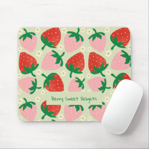 Berry Sweet Delights Olive Green Mouse Pad