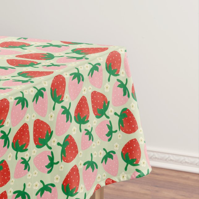 Berry Sweet Delights  Olive Green Tablecloth (In Situ)