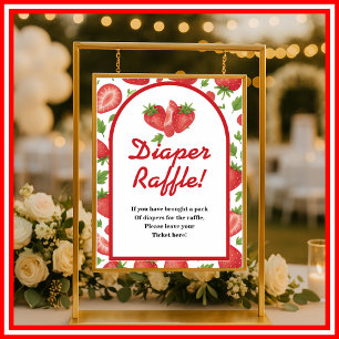 Berry Sweet   Diaper Raffle Sign