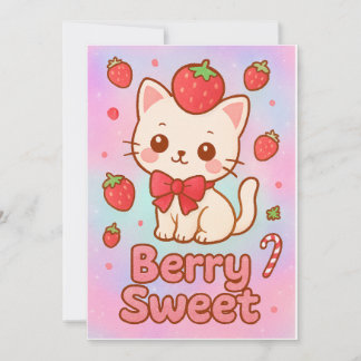 “Berry Sweet Dreams” Carte de Noël – Poe pailleté