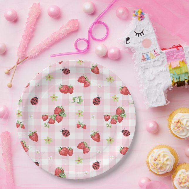 Berry Sweet First Birthday Paper Plate (Party)