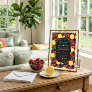 Berry Sweet Fruit Birthday Party Invitation