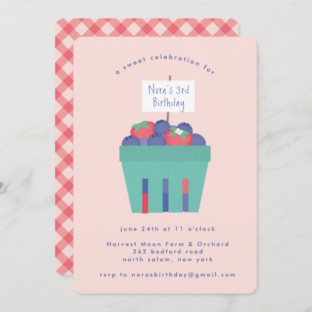 Berry Sweet Invitation (Front/Back)