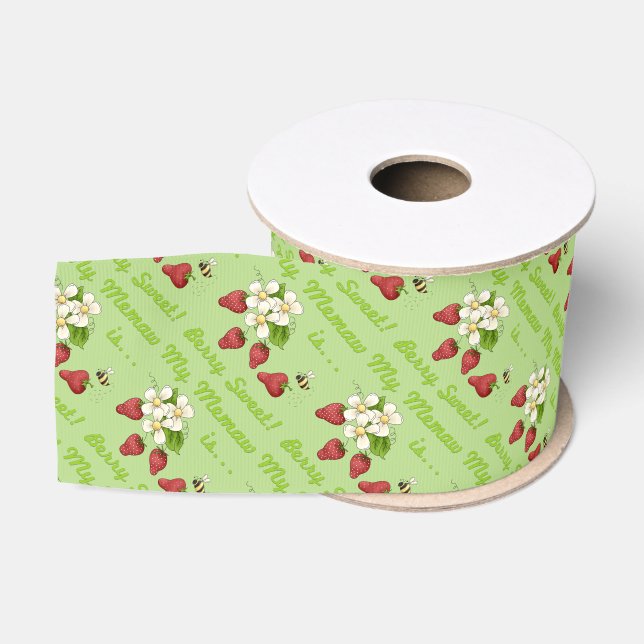 Berry Sweet Memaw Gifts Grosgrain Ribbon (Spool)