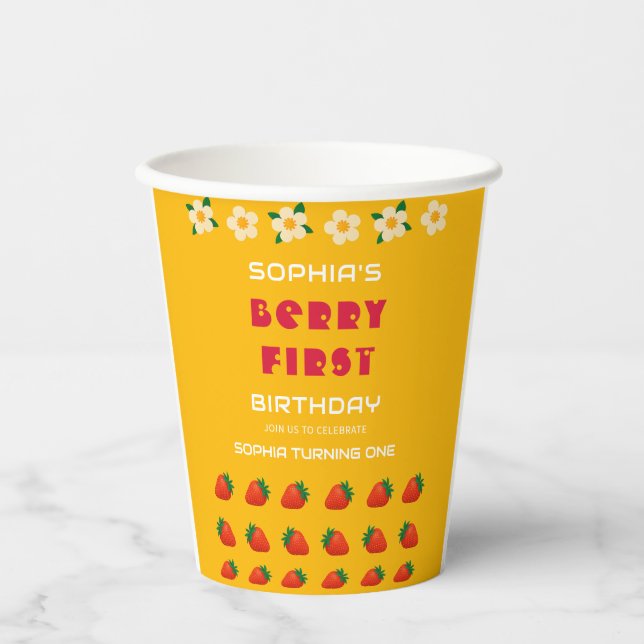 Berry Sweet Party Paper Cups (Front)