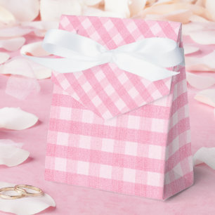 Berry Sweet Pink Gingham Baby Shower Favour Box