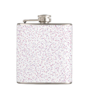 Berry Sweet Speckled Pink & Purple Dots Hip Flask