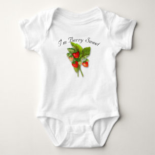 Berry Sweet, Strawberries Baby Bodysuit