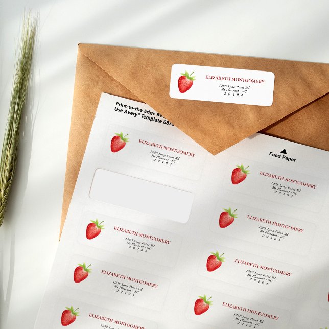 Berry Sweet Strawberry Adresse de retour (Créateur téléchargé)