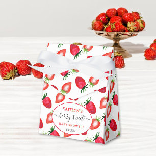 Berry Sweet Strawberry Baby Shower Favor Box