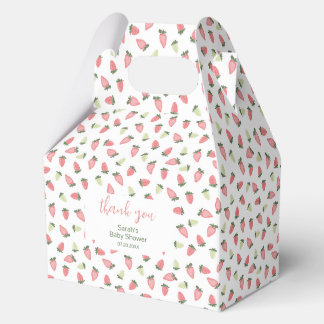 Berry Sweet Strawberry Baby Shower Favor Box