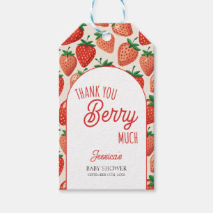 Berry Sweet Strawberry Baby Shower Gift Tag
