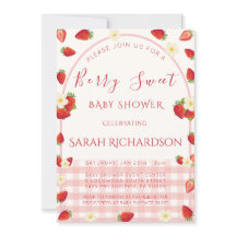Berry Sweet Strawberry Baby Shower Invitation