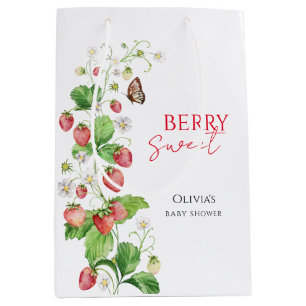 Berry Sweet Strawberry Baby Shower Medium Gift Bag