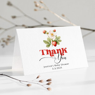 Berry sweet Strawberry baby shower thank you