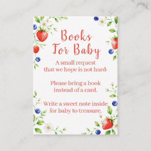 Berry Sweet Strawberry Blueberry Books for Baby Enclosure Card