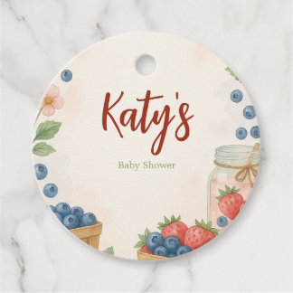 Berry Sweet Strawberry & Blueberry Favour Tag