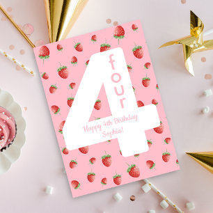 Berry Sweet Strawberry Bonne carte d'anniversaire