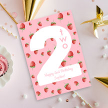 Berry Sweet Strawberry Bonne carte d'anniversaire