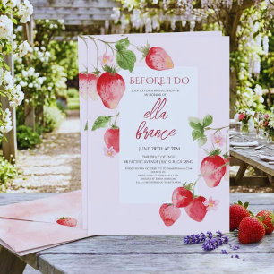 Berry Sweet Strawberry Bridal Shower Invitation