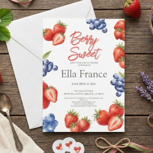 Berry Sweet Strawberry Bridal Shower Invitation