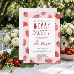 Berry Sweet Strawberry Bridal Shower Invitation