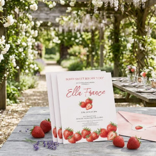Berry Sweet Strawberry Bridal Shower Invitation