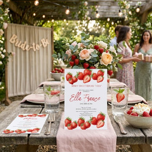 Berry Sweet Strawberry Bridal Shower Invitation