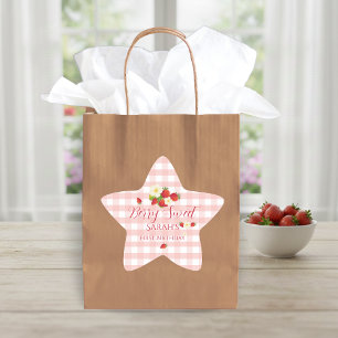 Berry Sweet Strawberry Favor Gift 1st Birthday Star Sticker