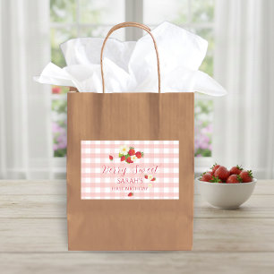 Berry Sweet Strawberry Favor Gift 1st Birthday Sticker