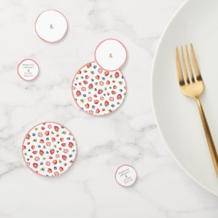 Berry Sweet Strawberry Girl Baby Shower Confetti