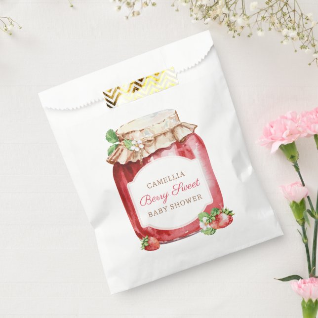 Berry Sweet Strawberry Jam Baby Shower Favour Bag (Sealed)