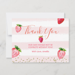 Berry Sweet Strawberry Merci Carte de note