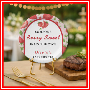 Berry Sweet   Strawberry Paper Plate