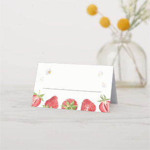 Berry Sweet Strawberry Party Table Place Cartes