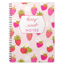 Berry Sweet Strawberry Personalized Pink Floral