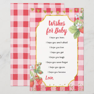 Berry Sweet Strawberry Summer Wishes for Baby Card