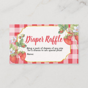 Berry Sweet Strawberry Watercolor Enclosure Card
