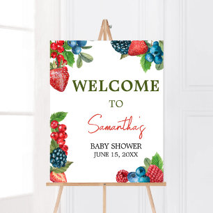 Berry Sweet Summer Baby Shower Welcome Poster